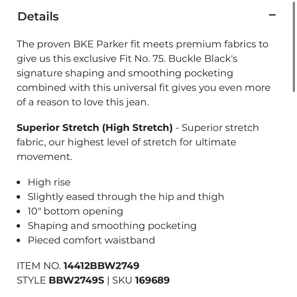 Buckle Black Fit No. 75 Skinny Stretch Jean - Picture 8 of 8